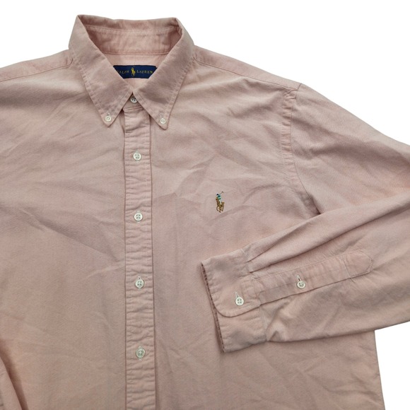 Ralph Lauren Other - Ralph Lauren Oxford Shirt Long Sleeve Button Down Flesh Pony Pink Mens XL